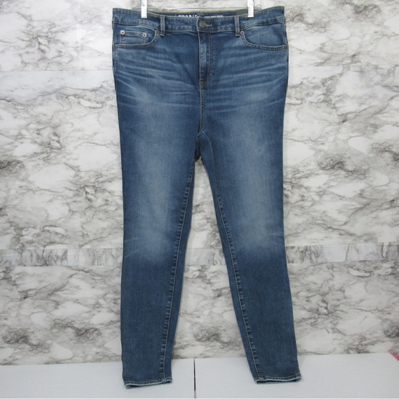 torrid Denim - Torrid MidFit Super Skinny Super Soft High Rise Denim Jeans Size 18 Tall NWT